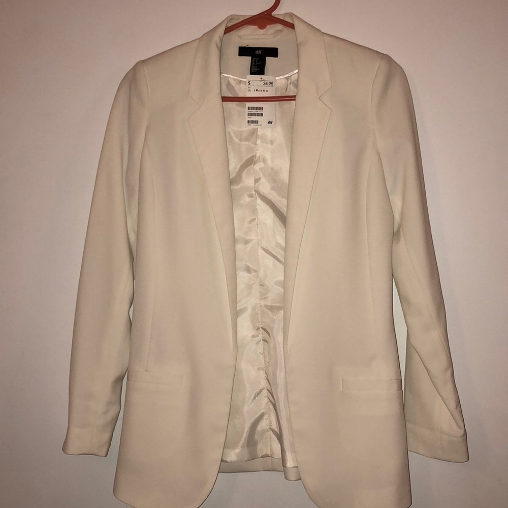 H&M Ivory Fitted Blazer